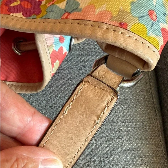 COACH Peyton Floral Print Coated Canvas Bucket Bag 17”x13”x5” - Picture 15 of 17